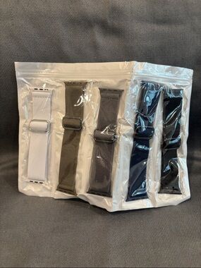 Replacement Nylon Loop Watch Bands - White, Olive, Gray, Navy, Black